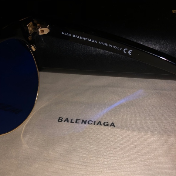 BALENCIAGA Round 51mm Sunglasses BA128 05A - Picture 7 of 10
